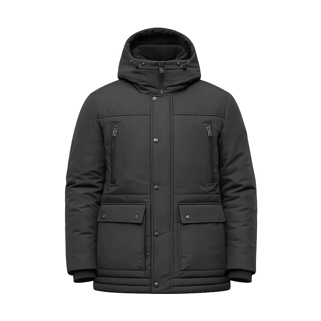 Insulated Parka Jacket – Heavy Winter Hooded Coat