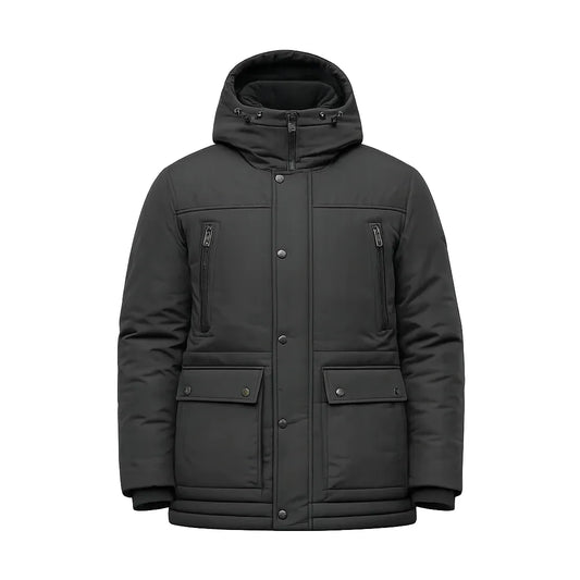 Insulated Parka Jacket – Heavy Winter Hooded Coat