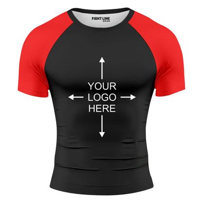 Customized Half Sleeve Rash Guard – Custom MMA Compression Shirt