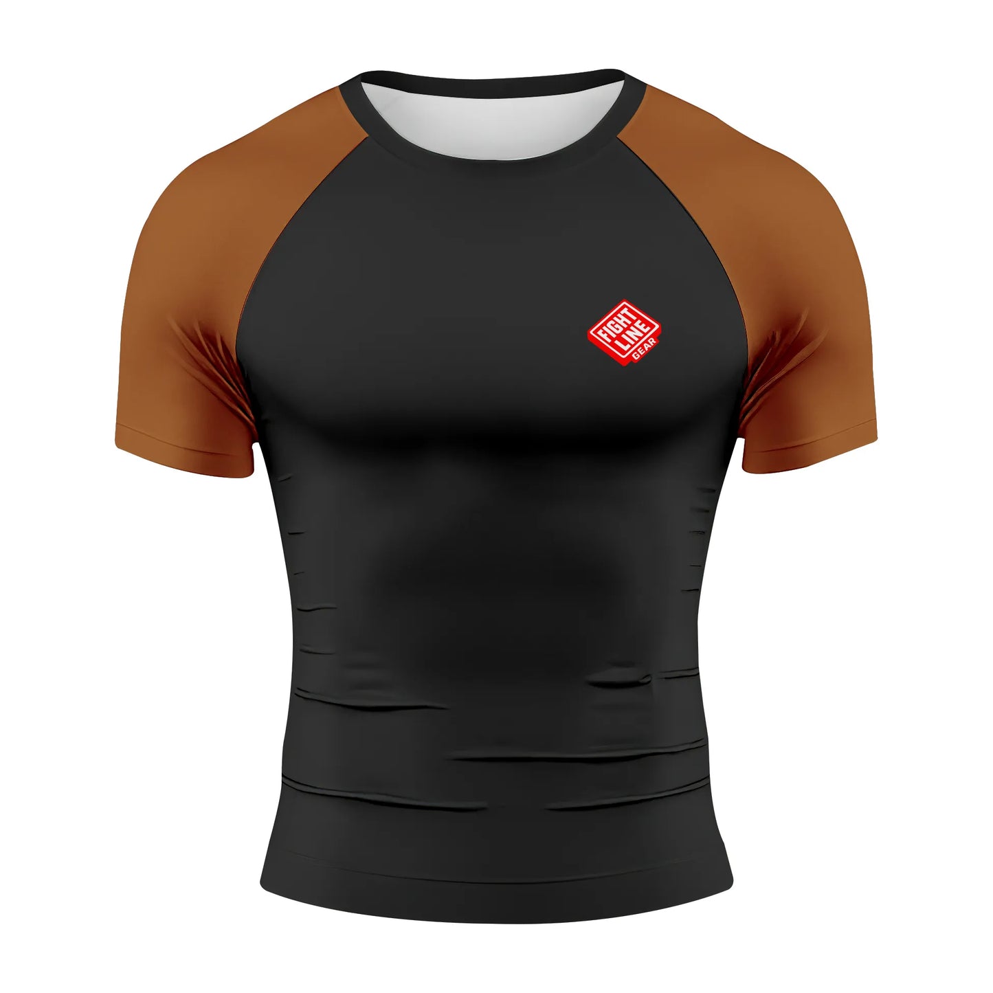 BJJ Rank Rash Guard Short Sleeve – Belt Color Compression Training Shirt