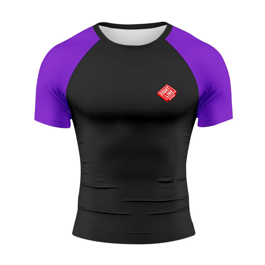 Elite Rank Rash Guard Short Sleeve – BJJ Belt Color Compression Shirt