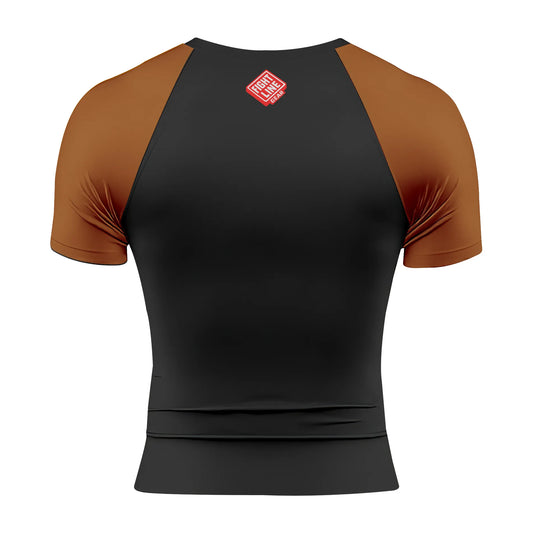 BJJ Rank Rash Guard Short Sleeve – Belt Color Compression Training Shirt
