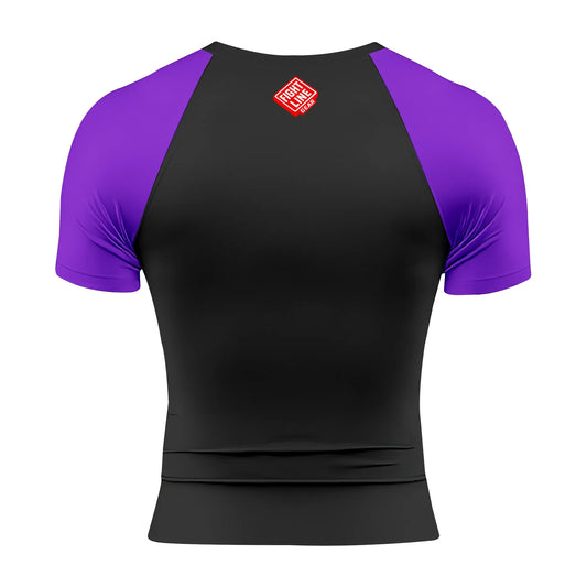 Elite Rank Rash Guard Short Sleeve – BJJ Belt Color Compression Shirt