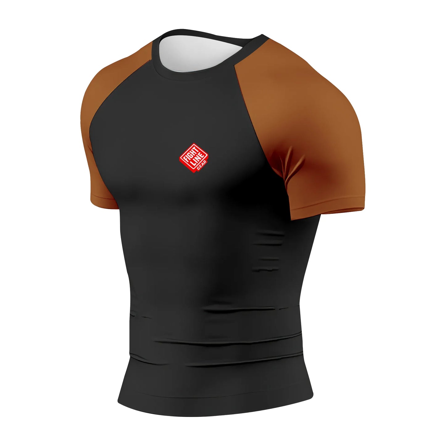 BJJ Rank Rash Guard Short Sleeve – Belt Color Compression Training Shirt