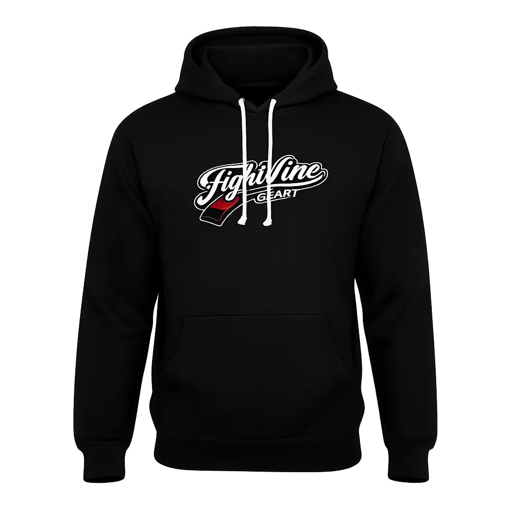 Men wearing black loose fit oversized hoodie with kangaroo pocket