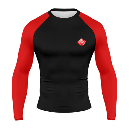 Competition Rank Rash Guard – No-Gi Belt Color Sleeve Training Top