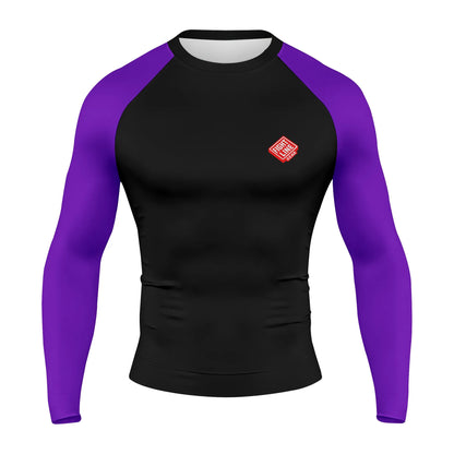 Elite Rank Rash Guard – Belt Color Sleeve BJJ Compression Shirt