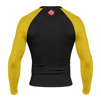 Premium BJJ Rank Rash Guard – Belt Color Sleeve Grappling Apparel