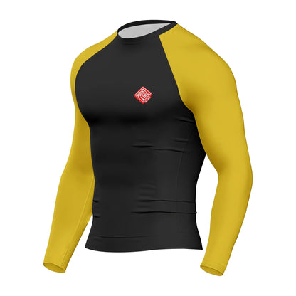 Premium BJJ Rank Rash Guard – Belt Color Sleeve Grappling Apparel