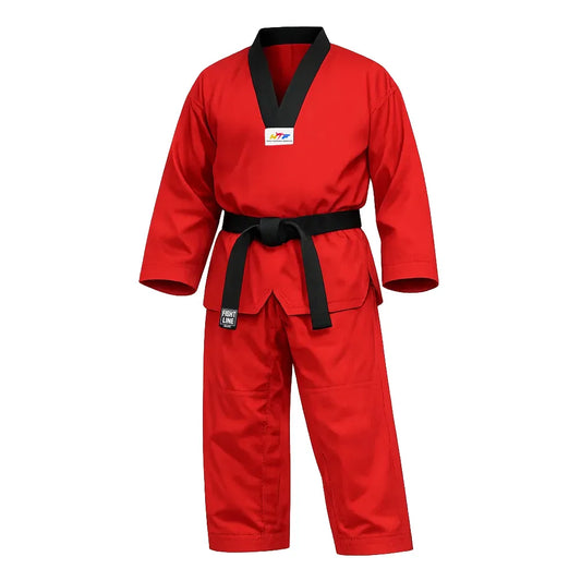Red Taekwondo Uniform – Premium TKD Dobok